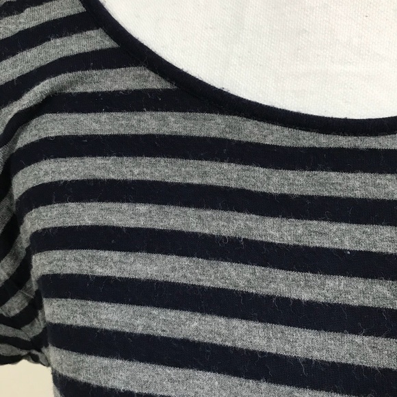 Forever 21 Blue/Grey Stripe Crop Top - Picture 3 of 4